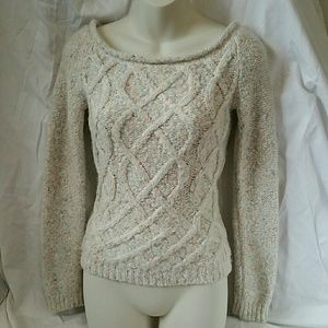 Guess cream and multi color small sweater